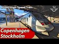 Swedens excellent x2000 high speed train from copenhagen to stockholm