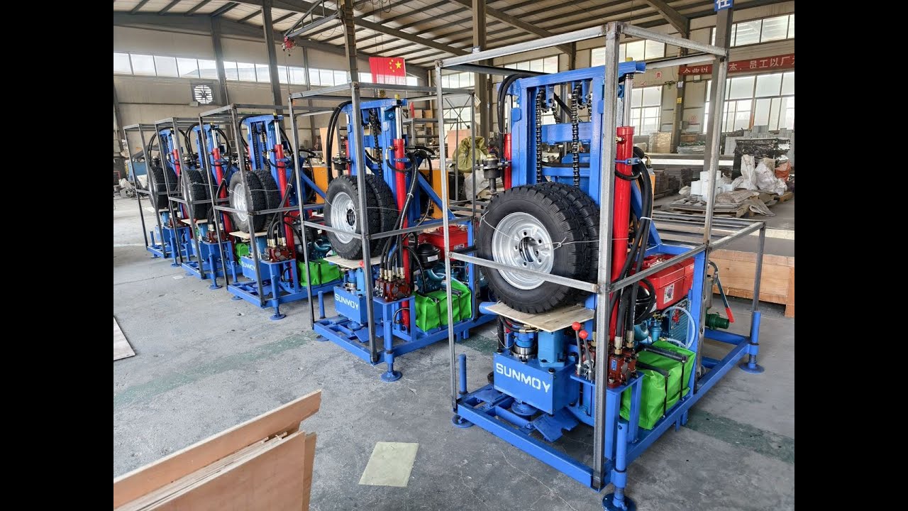 Sunmoy Drilling rigs, air compressor, electric forklift，water pumps are delivered to Argentina