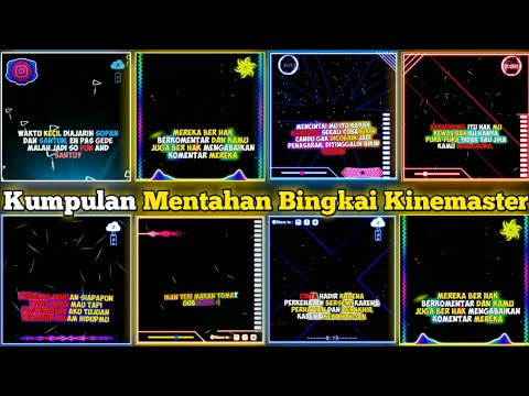 MENTAHAN BINGKAI KINEMASTER TERBARU | mentahan kata kata quotes kinemaster