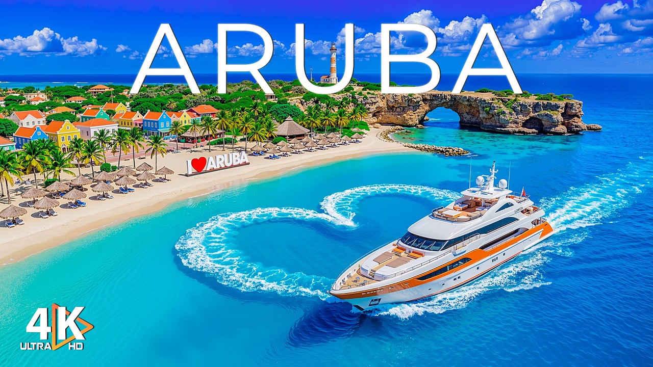 Видеосъемка Арубы с дрона в формате 4K – нетронутые пляжи и укромные бухты под звуки дип-хауса.