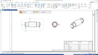 How to produce PIN-BUSHING-CIRCLIP assembly drawing, add Parts list and item Balloons