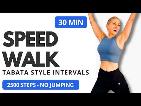 🚶‍♀️ 30 Min SPEED WALK Workout | Tabata Style Walking Intervals