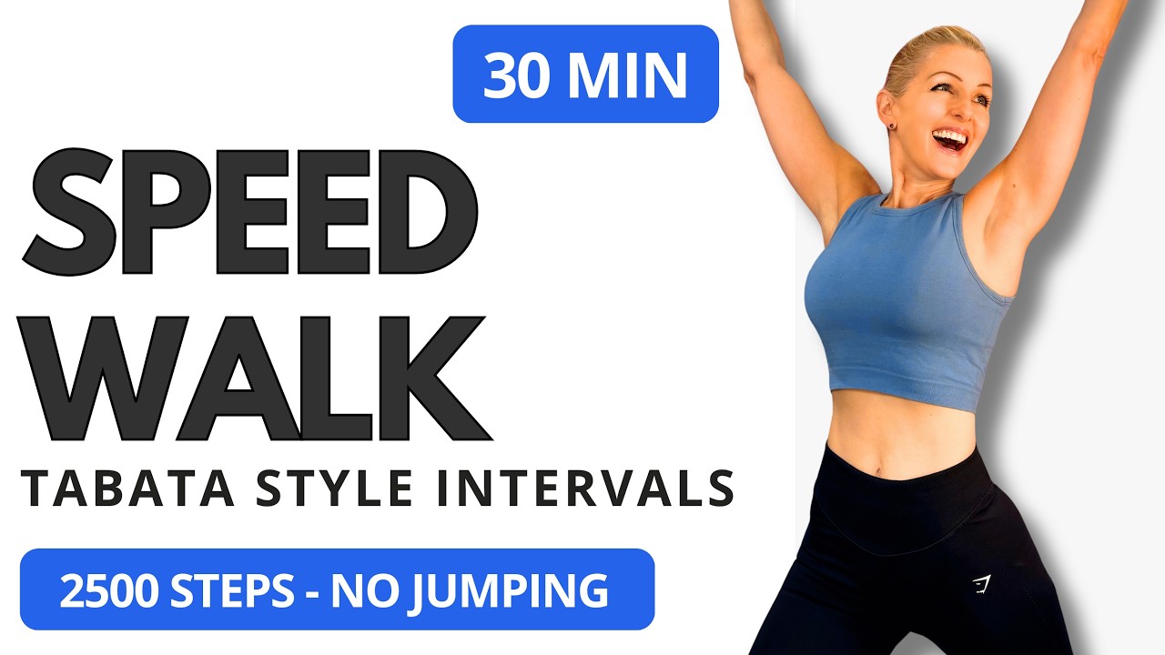 🚶‍♀️ 30 Min SPEED WALK Workout | Tabata Style Walking Intervals