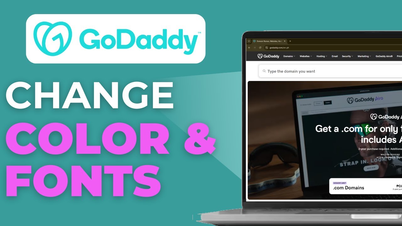 GoDaddy Website Builder Tutorial – How to Change Site Colors and Fonts ...