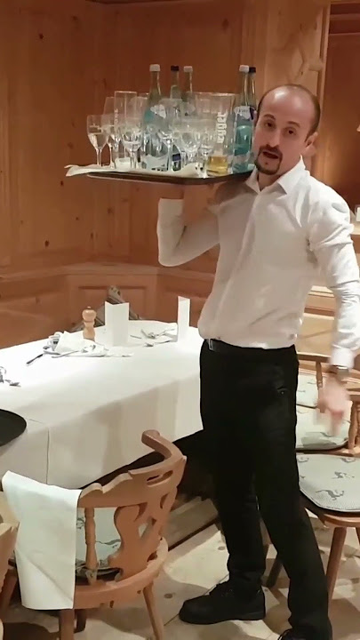 How to Carry a Heavy Food Tray. Waiter training video! Restaurant Staff Training