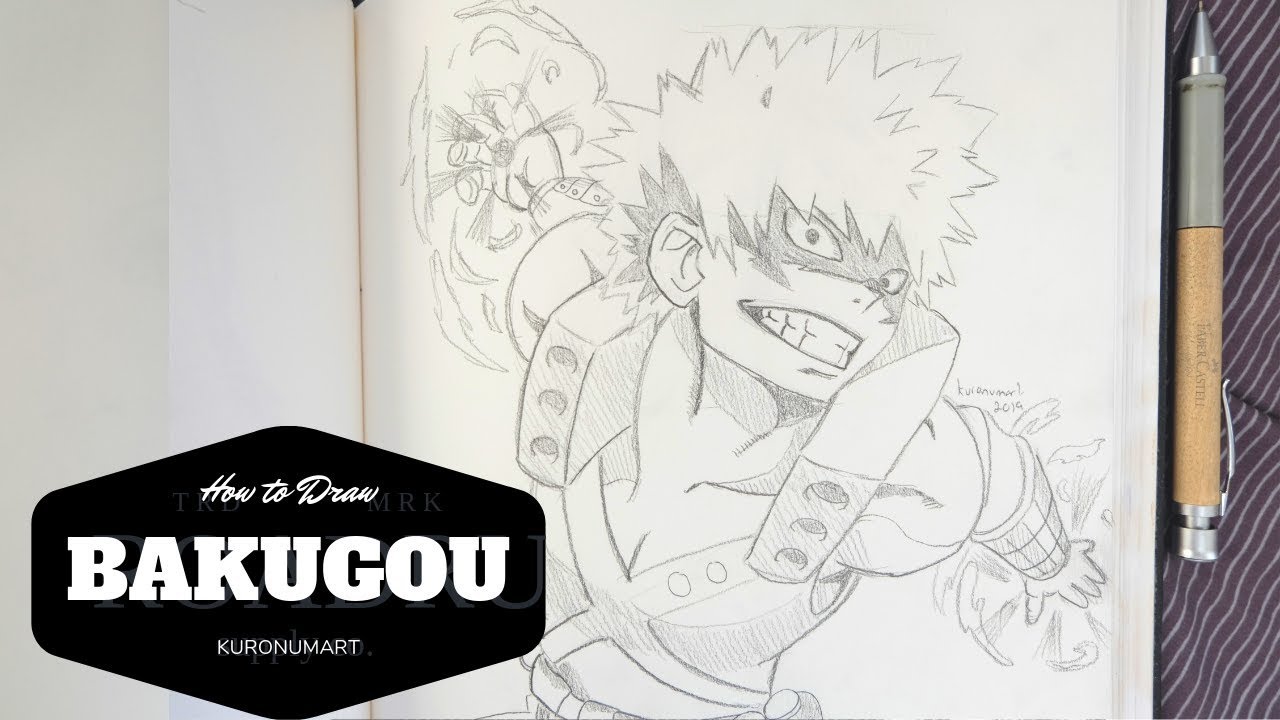 How To Draw Katsuki Bakugou Youtube