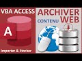 Archiver du contenu internet en base de donnes access