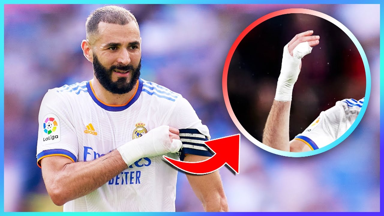 in his hands' - referring to benzema's bandaged
