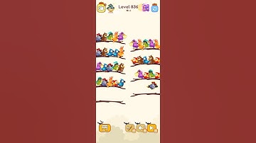 Bird sort calar game leval 836 #games #leveldesign #colorgame #gameartdesign #gameplay