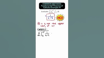 Common Mistakes with Calculus - Fundamental Theorem of Calculus #calculus #apcalculus #ftc