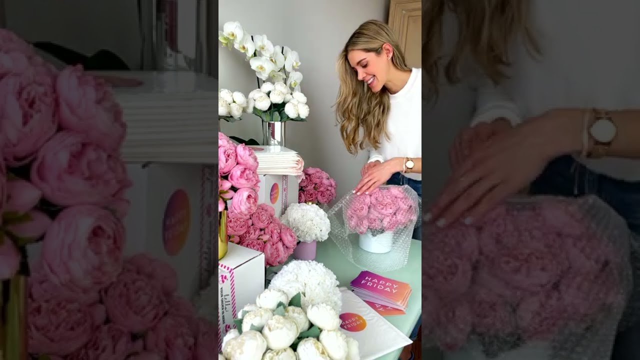 El Regalo Perfecto - Arreglo Floral Artificial de Peonias Rosas