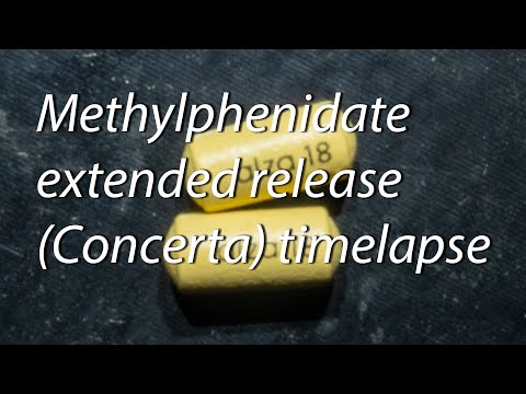 Methylphenidate extended release capsule (Concerta) timelapse thumbnail