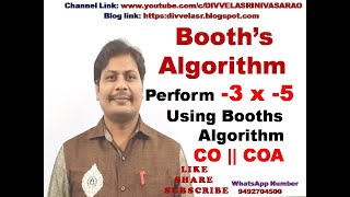 Booth's Algorithm With Example( -3 * -5) || Booth's Algorithm ||  Booths Algorithm || CO || COA ||