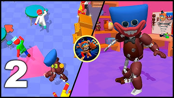 👀 Poppy World Playtime Grounds 🙈 - Level 2 Huggy Wuggy Gameplay Walkthrough