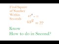 Find square of a number within seconds  very useful tricks  part 1