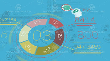 Blue Corporate Background With Abstract Elements Of Infographics