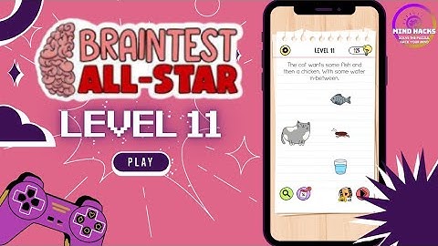 Brain Test All-Star Level 11: The cat wants some fish and then a chicken. With some water in-between