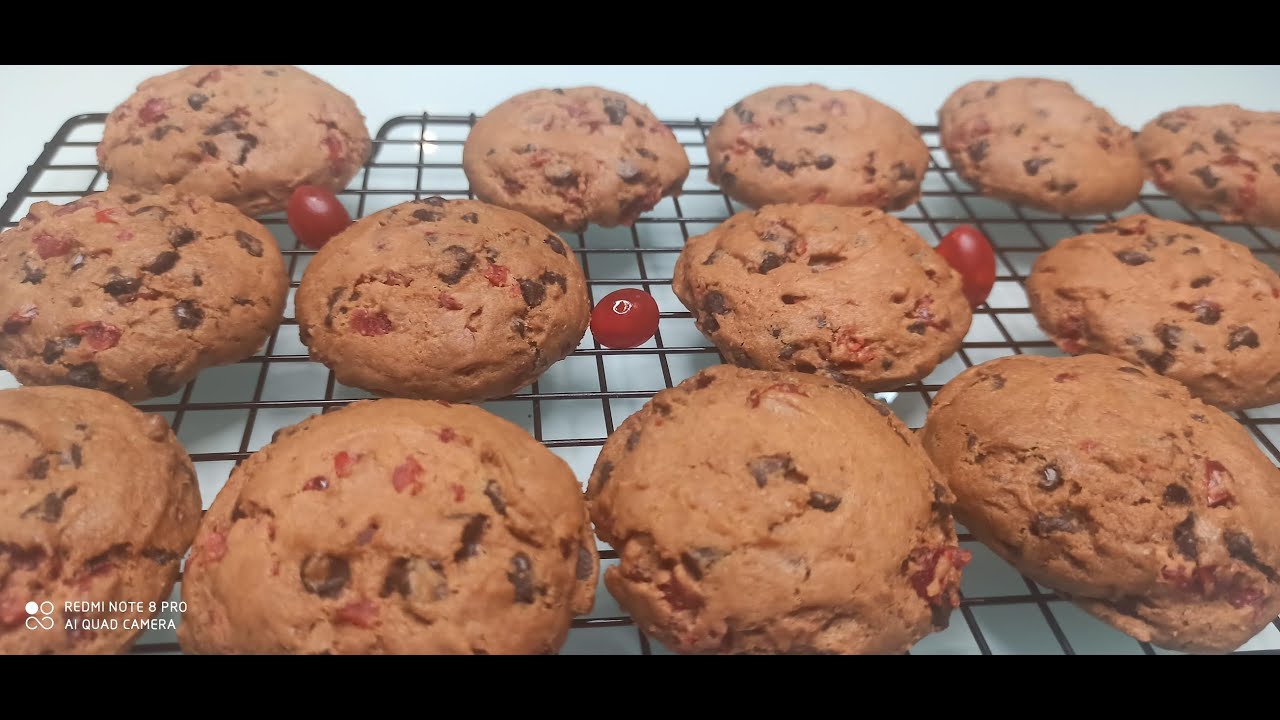 CHERRY CHOCOLATE CHIP COOKIES RECIPE BY ZAISHA'S KITCHEN