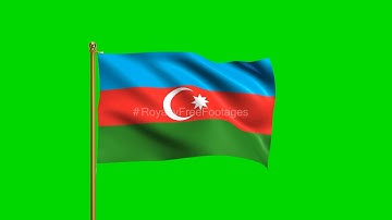 Azerbaijan Flag Green Screen animation | Azerbaijan Flag waving video | Azerbaijan National Flag HD