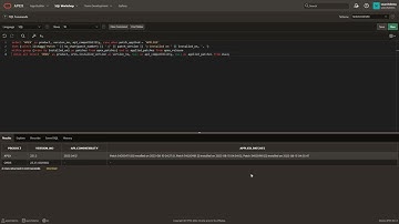 Query to Get the Exact Patch Version, ORDS Version for Oracle APEX