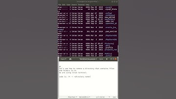 How to remove directory that contains files and folder using terminal in Linux | #shorts