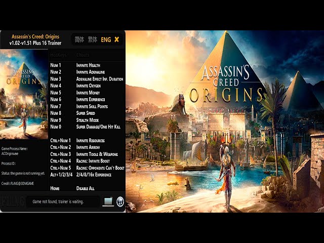 Assassin's Creed Origins Cheats and Trainer for Uplay - Trainers