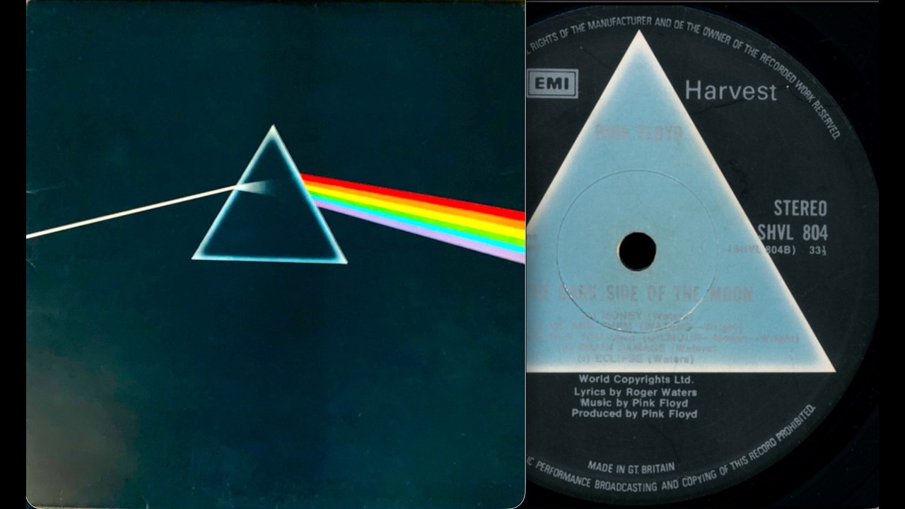 Pink Floyd -1st UK press - DARK SIDE OF THE MOON - side 1 - YouTube