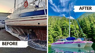 2 YEAR REBUILD OF OLD 50 FOOT CATAMARAN INTO A MODERN BLUEWATER CRUISER  FULL REFIT! [Ep. 1]