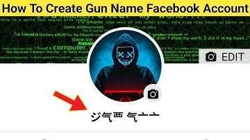How To Create Gun Name Facebook Account || How To Make Gun Name Id || Gun Name Facebook Id