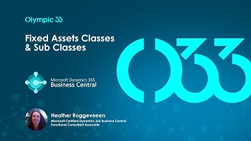 Fixed Assets Classes Sub Classes - Microsoft Dynamics 365 Business Central