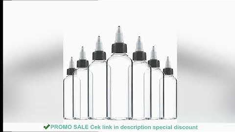 30Pcs 30ml 60ml 100ml 120ml 150ml Plastic Empty Ink Vial Twist Top Black Cap Transparent Clear Bottl