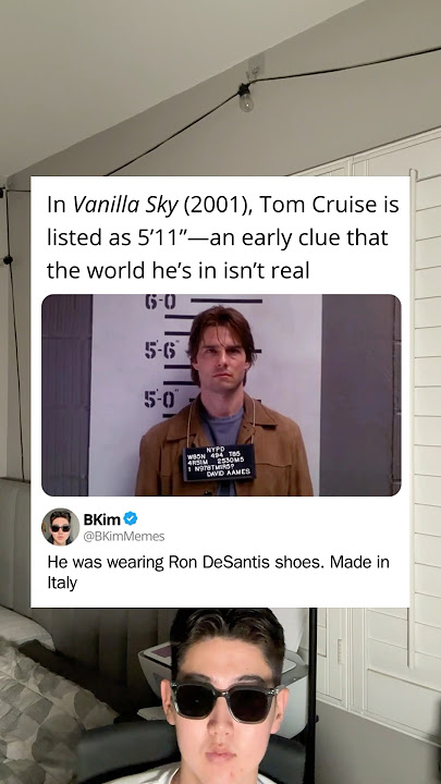 In Vanilla Sky (2001), Tom Cruise is listed as 5’11” an early clue that the world he’s in isn’t real