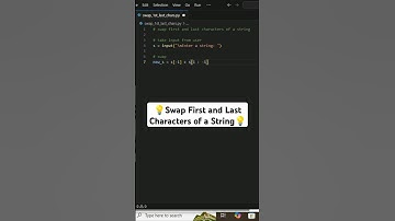 swap first & last characters of a string in #python🔄🐍 #pythonforbeginners #programming #coding