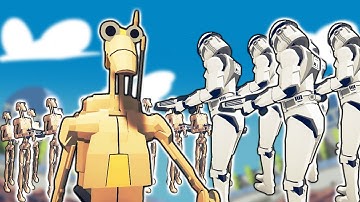TABS Mods Clones vs Droids in Star Wars Clone Wars Battle! - Totally Accurate Battle Simulator