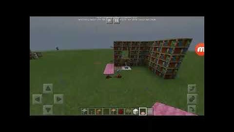 Cách làm rương giấu sau tủ sách trong minecraft pe