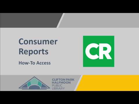 How to Access Consumer Reports Through CPH Library