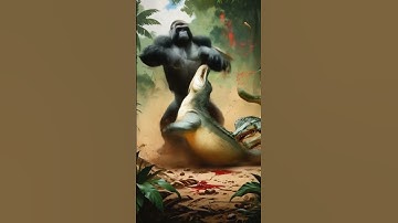 🐒 Khỉ Đột vs Cá Sấu vs Rắn Độc – Cuộc Chiến Sinh Tử Trong 10 Giây Căng Thẳng 🦎🐍 | #Shorts