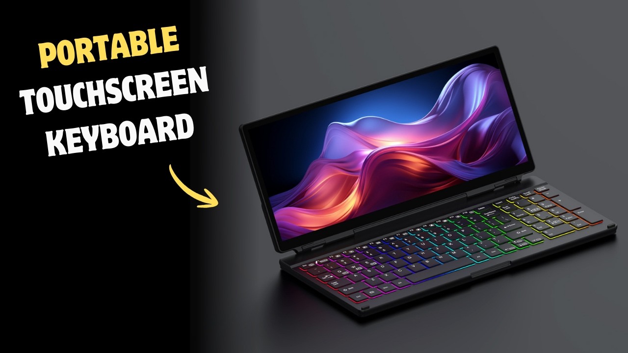 Ultra Thin Folding Keyboard with 4K Touch Screen | KeyGo Gen2