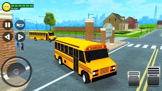 School Buses and Cars Driving Simulator #18 - Monster Bus Drive In Small City - Android Gameplay screenshot 1