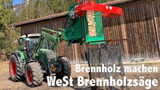 Brennholz Machen West Brennholzsäge Im Einsatz