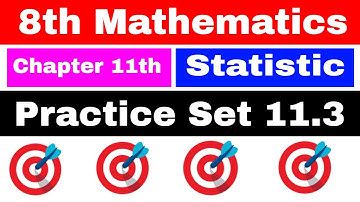 8th maths | set 11.3 | statistic | English | Mahendra Ghare Sir