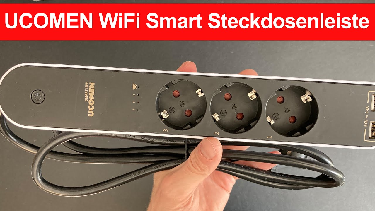 UCOMEN WiFi Smart Steckdosenleiste mit Überladungsschutz,  Kurzschlussschutz, 2x USB | Unboxing
