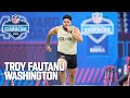Troy Fautanu&#39;s 2024 NFL Scouting Combine workout