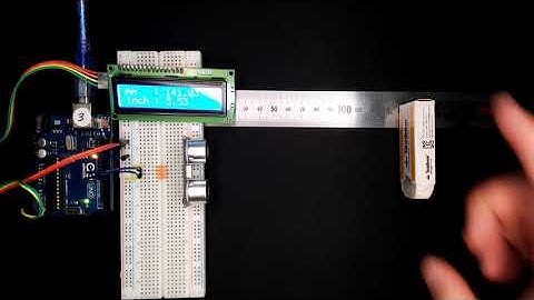 ArduinoUno Ultrasonic Sensor HC-SR04 with I2C CLCD
