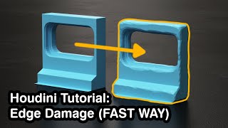Houdini Tutorial: Edge Damage || FAST WAY