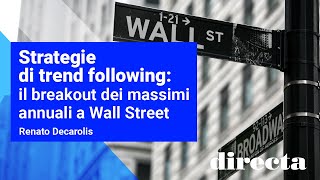 Strategie di trend following: il breakout dei massimi annuali a Wall Street