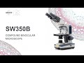 Swift sw350b siedentopf  binocular compound microscope with 40x2500x doublelayer mechanical stage