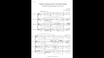 Max Reger - "Abide, O dearest Jesus" for Horn Quartet - Sheet Music