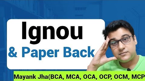 Ignou & Paper Back | Ignou BCA MCA | @learnatoneclick  @safarwithmayank