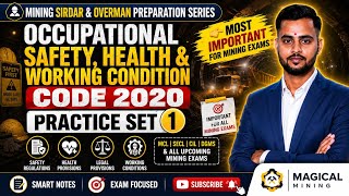 OSH&WC Code 2020 MCQ Practice Set 1 | Mining Sirdar Overman Exam Preparation | Magical Mining